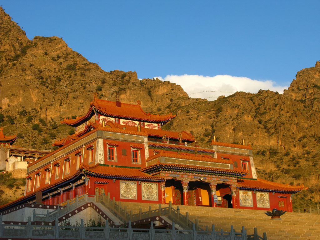 Glowing temple