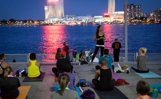 Detroit’s Riverwalk bursts with healthy activity