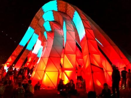 Night Lights: giant sculptures dance and play throughout the night