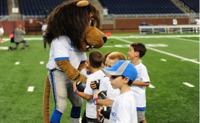 Detroit Lions help kids roar into a healthy lifestyle