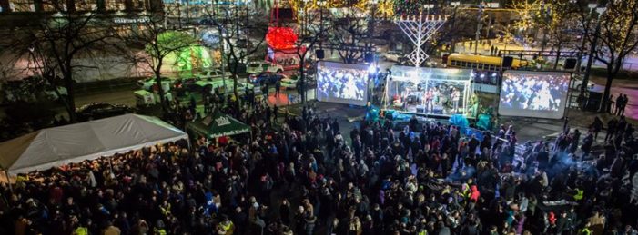 Lighting of menorah brings all ages, faiths and cultures together in Campus Martius Dec. 12