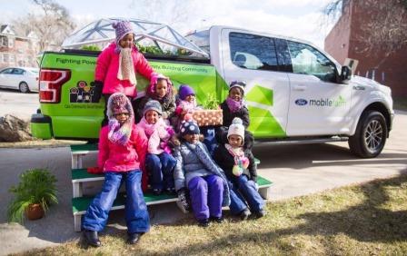 From freight container and back of F-150, Ford Mobile Farm will teach kids about farming, nutrition and help feed the hungry