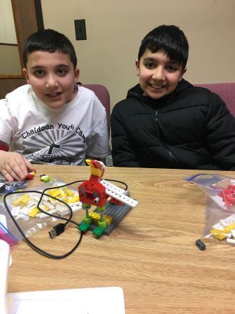 Lego Robotics STEM program where students work in pairs to develop team working and coding skills as well as teaching engineering and building concepts. compressed